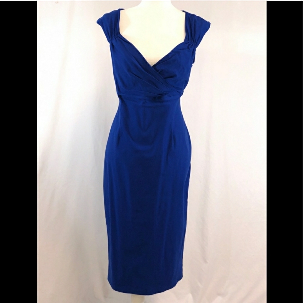 Pinup Couture Erin dress in royal blue- XL